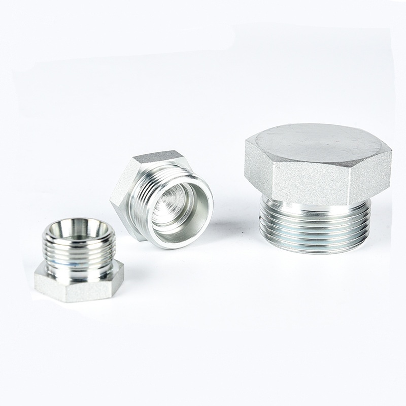 BSP-Stecker mit unverlierbarem Dichtungsstopfen für Hydraulikrohre