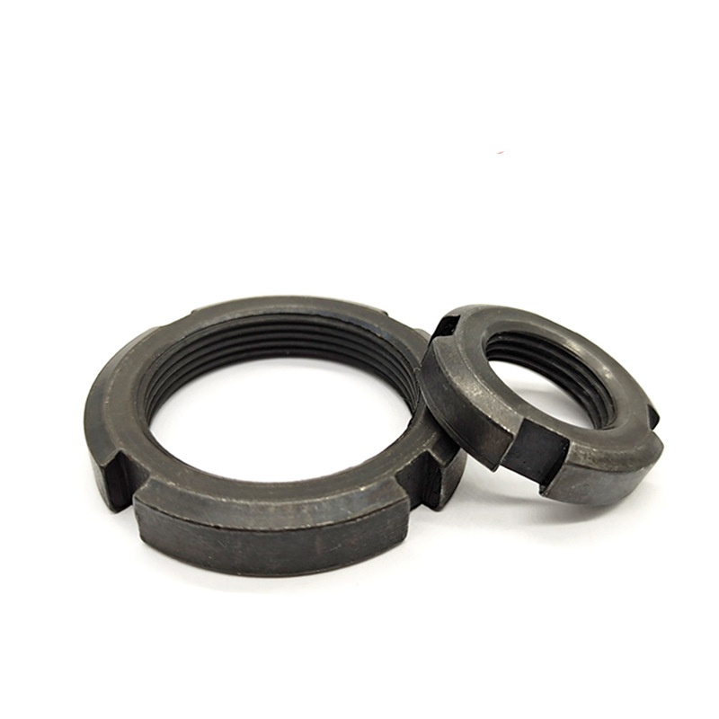 Doppelt gesicherte Schlitz-Sicherungsrundmutter