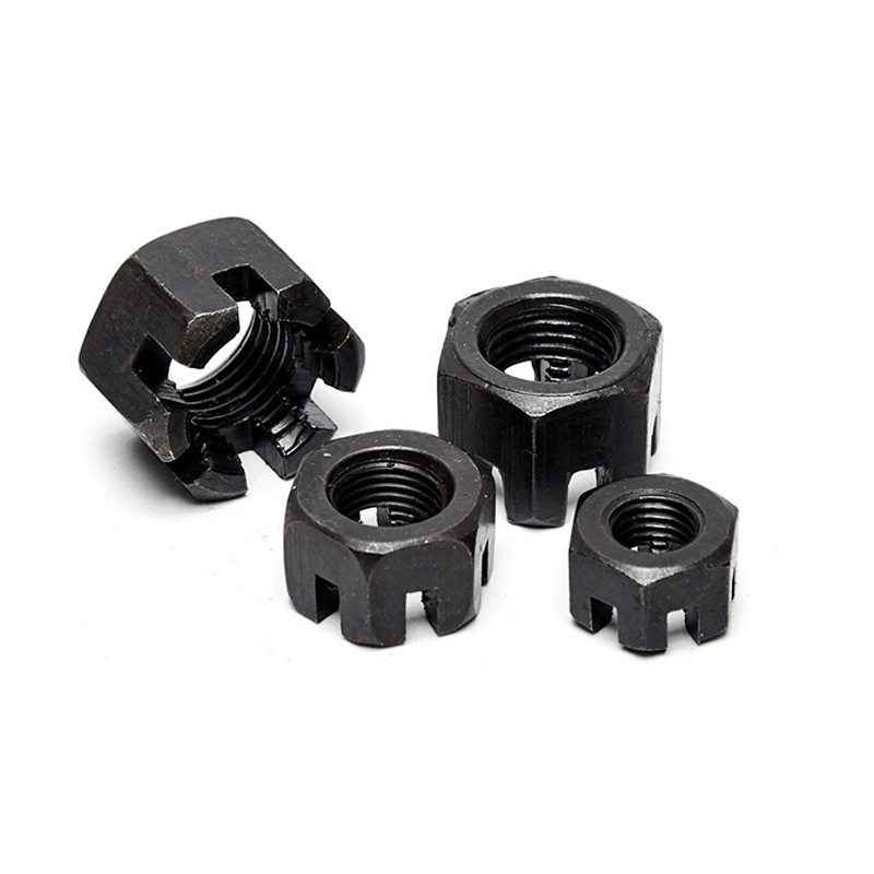 Sechskant-Kronenmutter mit Schlitz