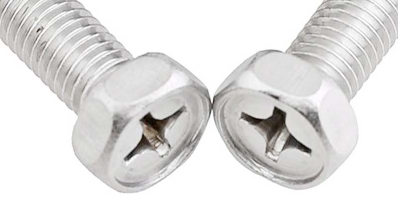 cross recessed hexagon bolts with indentations