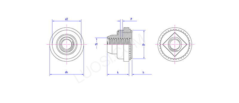Carbon Steel Floating Long Clinching Nut