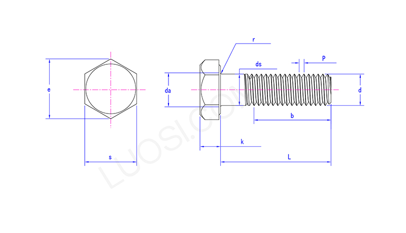 Secure Fastening Hexagon Head Bolt Secure Fastening Hexagon Head Bolt