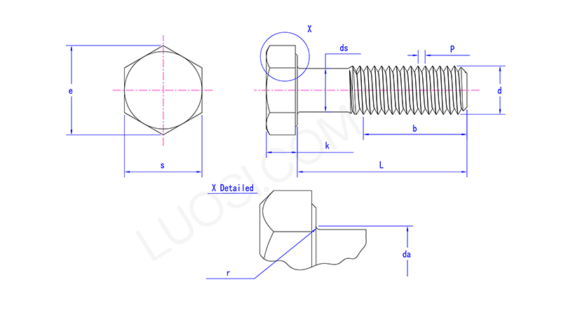 Industrial Grade Hexagon Head Bolt Industrial Grade Hexagon Head Bolt
