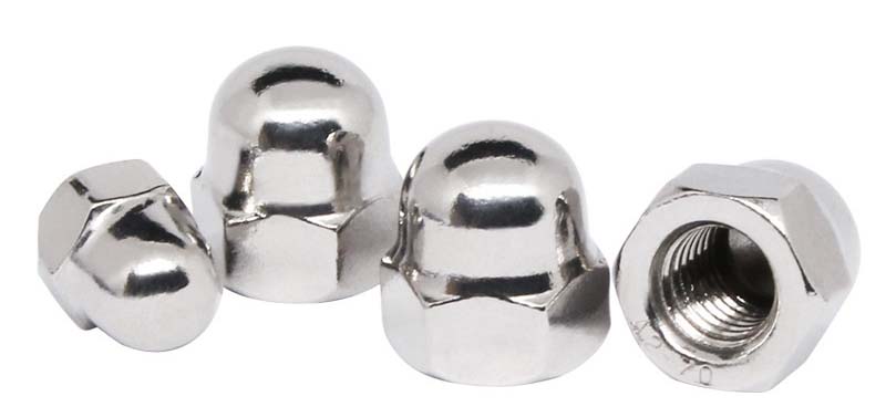 High strength hexagon domed cap nuts