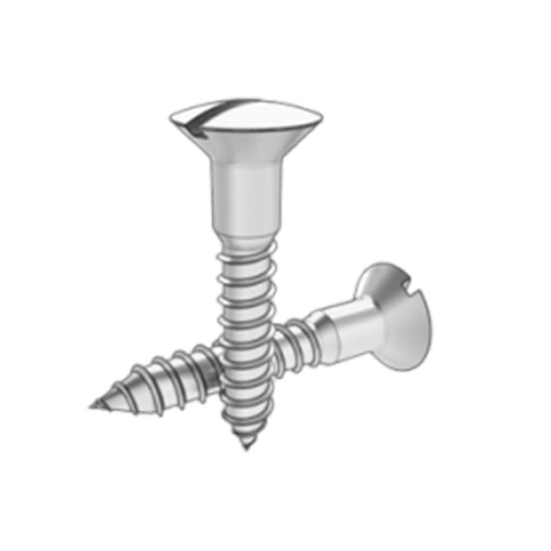 Schlitz-Holzschraube mit erhöhtem Senkkopf